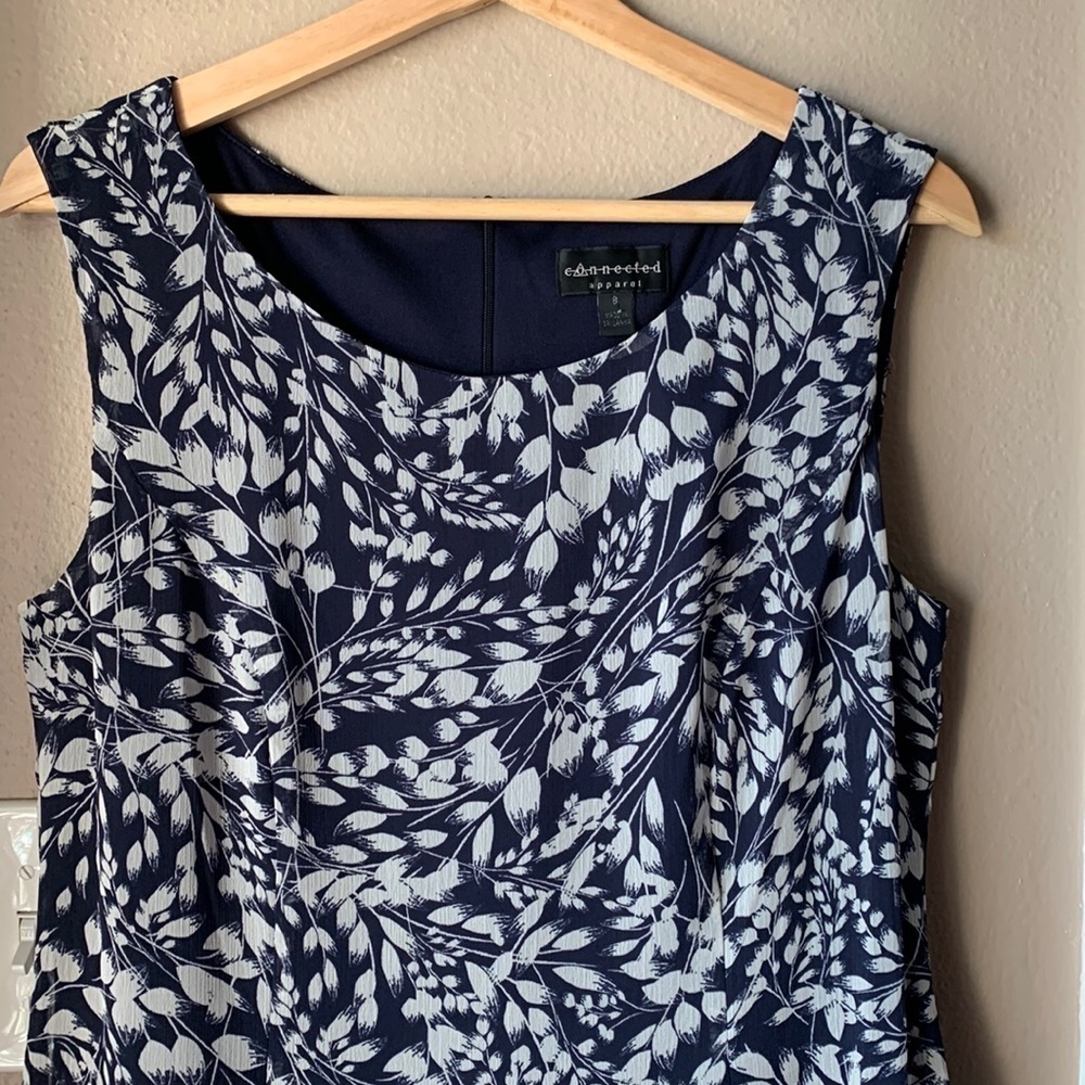 CONNECTED APPAREL Floral Sleeveless Tiered Mini Dress